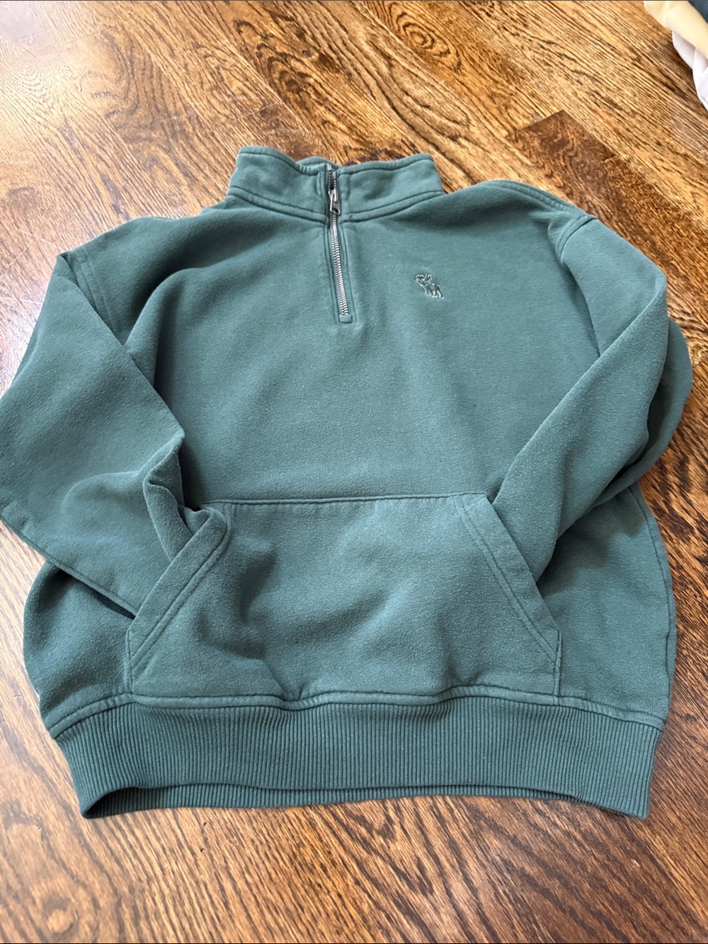 abercrombie kids Forest Green Quarter-Zip Pullover